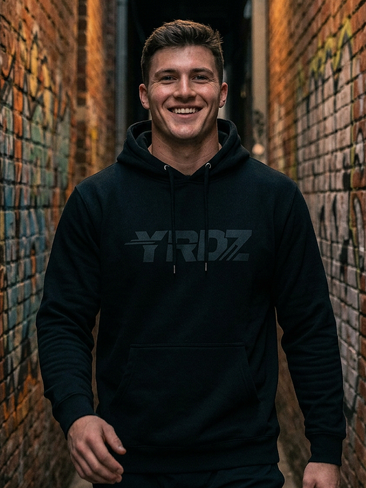011 - Unisex Hoodie Embroidered Black Logo