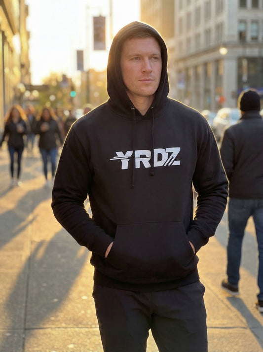 014 - Unisex Hoodie Embroidered White Logo