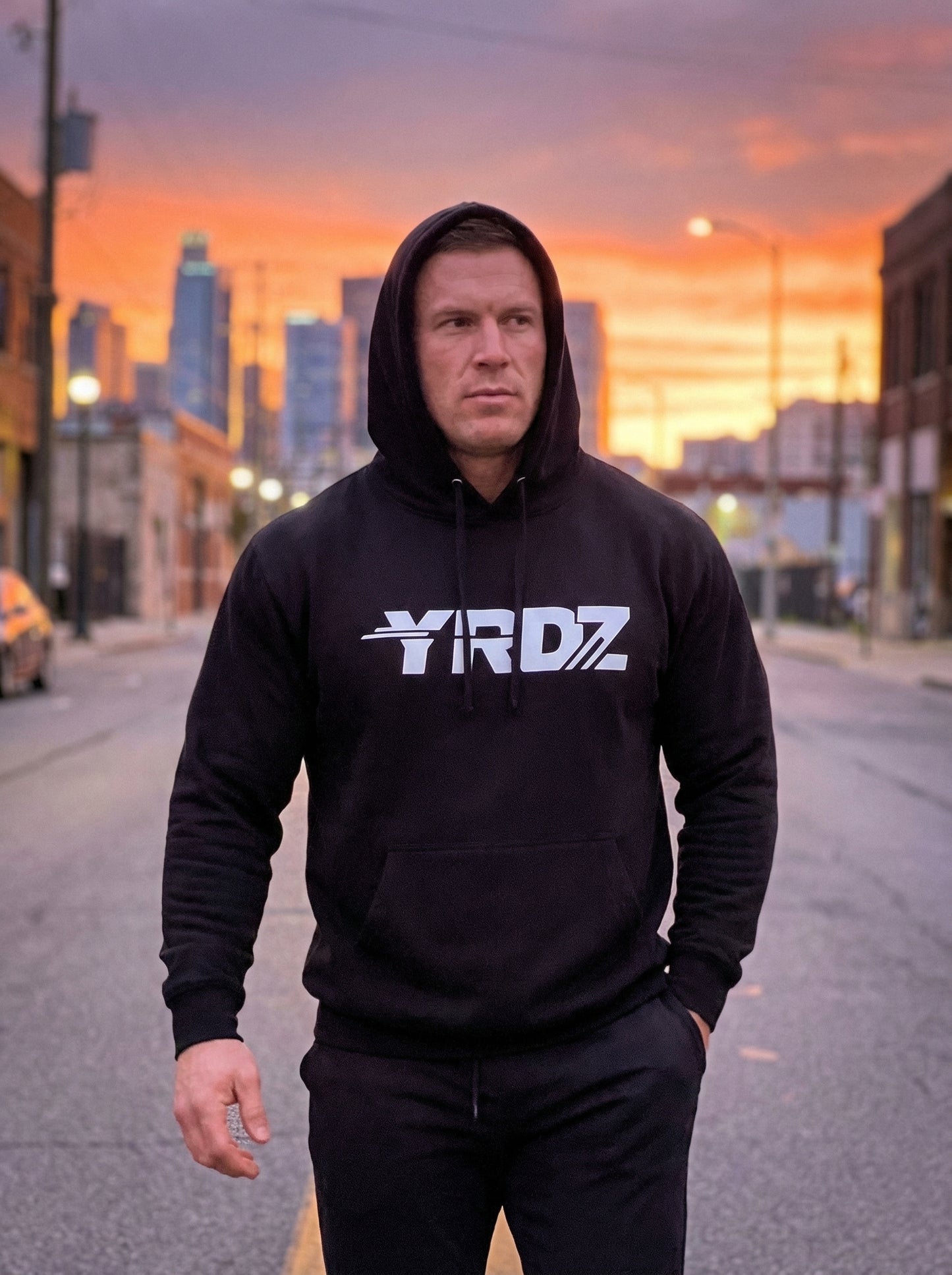 014 - Unisex Hoodie Embroidered White Logo