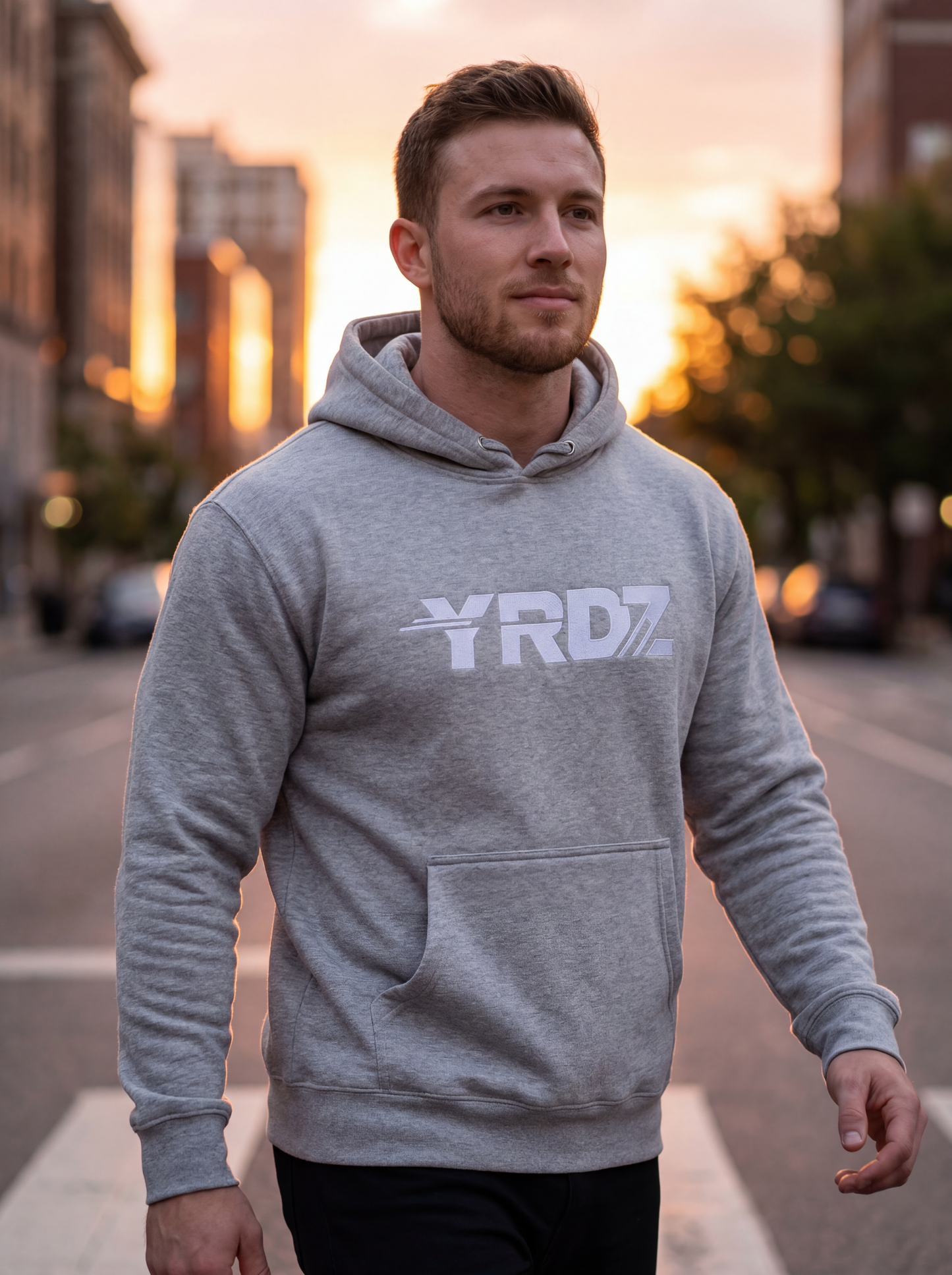 014 - Unisex Hoodie Embroidered White Logo