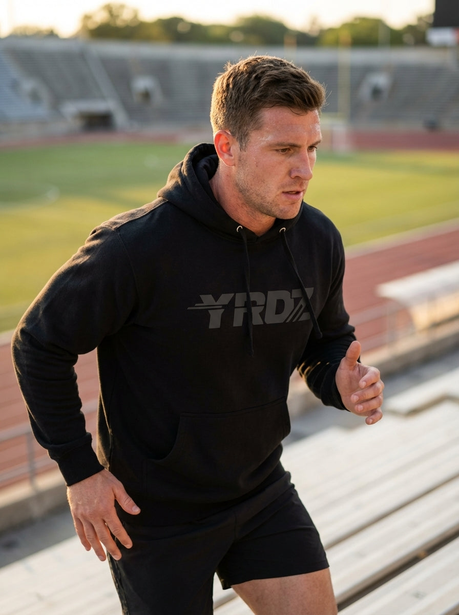 011 - Unisex Hoodie Embroidered Black Logo