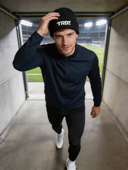 017 - Embroidered Beanie White Logo