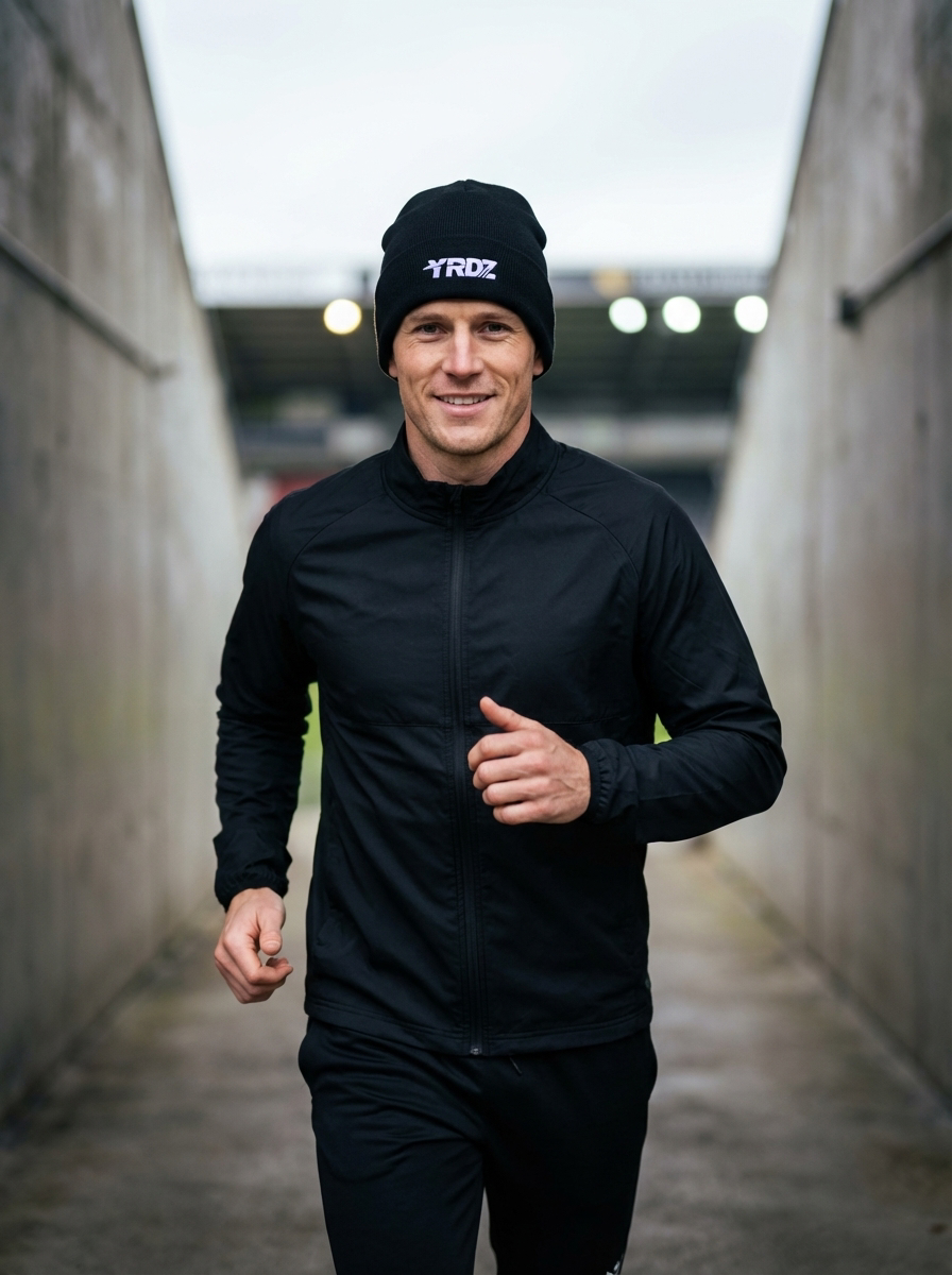 017 - Embroidered Beanie White Logo