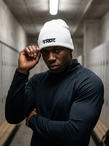 016 - Embroidered Beanie Black Logo
