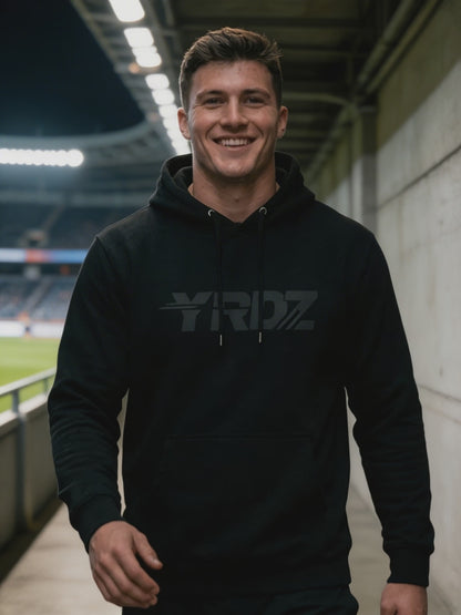 011 - Unisex Hoodie Embroidered Black Logo
